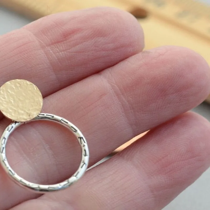 Vintage Geometric Round Earrings for Women 3 Vintage Geometric Round Earrings for Women - Image 3