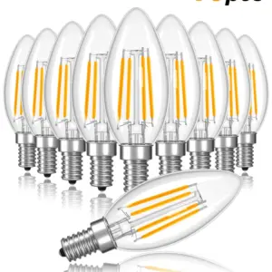 Vintage LED Candle Bulbs Set of 10 13 Se2b7f6c190cf45a4a0e2d2a7c81f14411