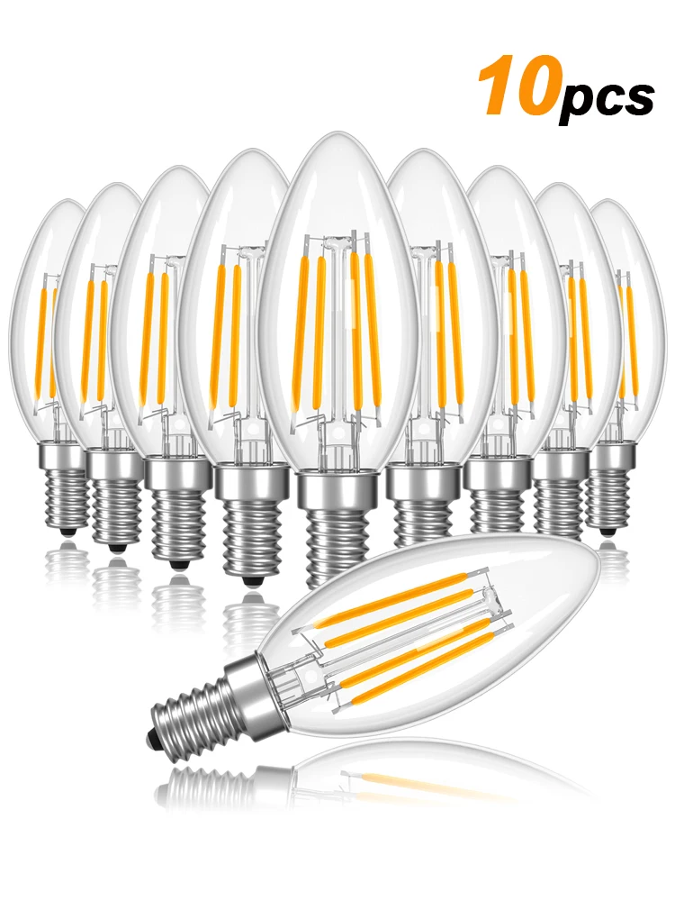 Vintage LED Candle Bulbs Set of 10 7 Vintage LED Candle Bulbs Set of 10 - Image 7
