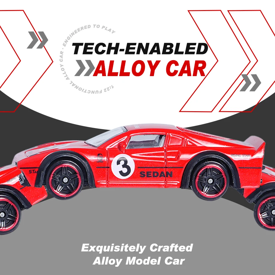 Red 1:64 Diecast Alloy Race Car Model 5 Red 1:64 Diecast Alloy Race Car Model - Image 5