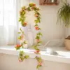 Elegant Artificial Flower Vine with 33 Silk Roses