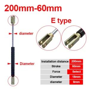 Gas Spring Folding Hinge 200mm Center Distance 18 Se2e2aab344fc4dbc9decdd3ae8644c4cs