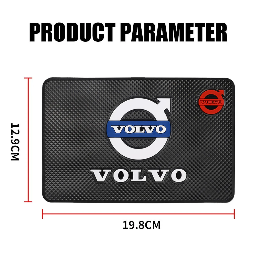 Black PVC Dashboard Anti-Slip Mat 20×13 cm 2 Black PVC Dashboard Anti-Slip Mat 20×13 cm - Image 2