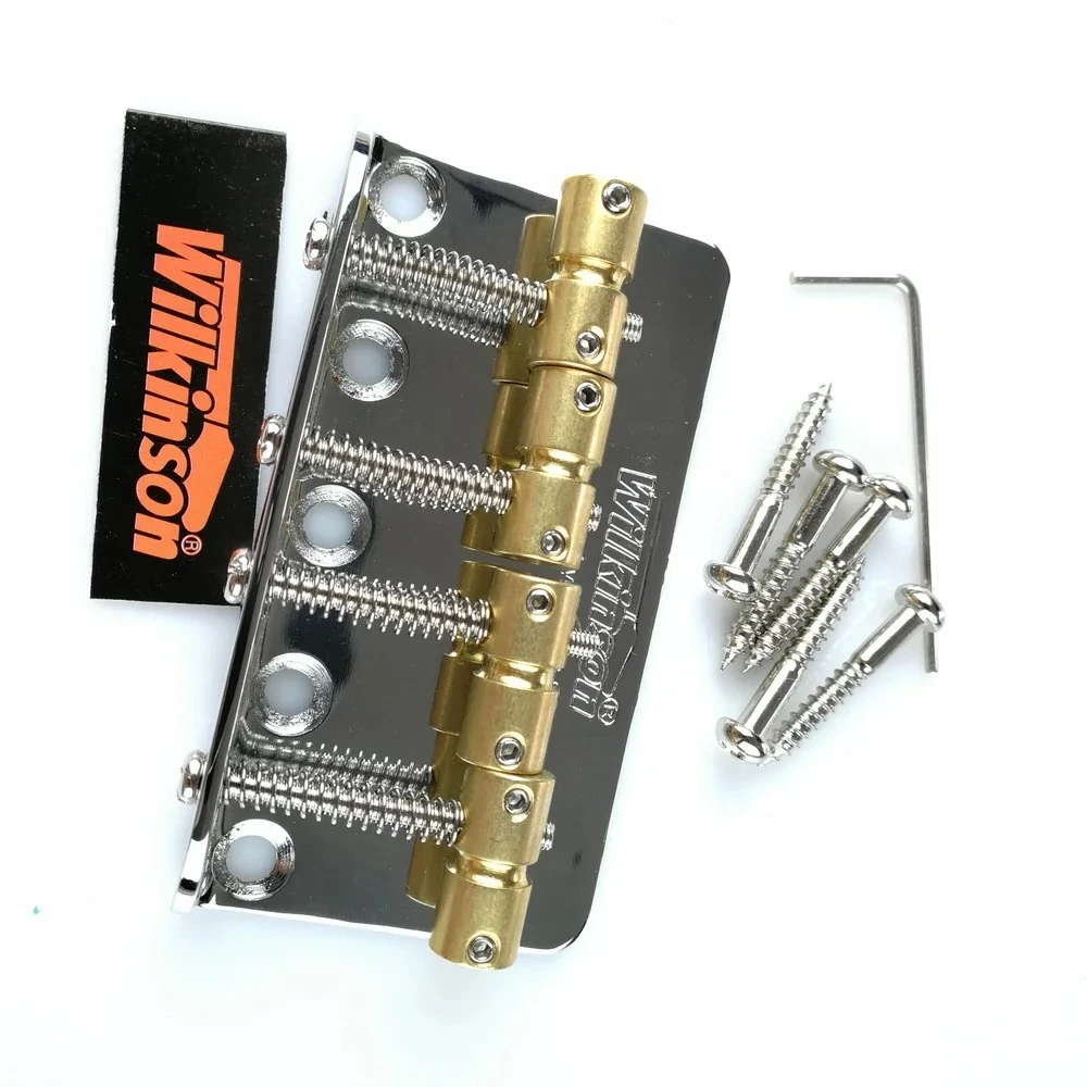 Wilkinson Precision Jazz Bass Bridge with Brass Saddles 2 Wilkinson Precision Jazz Bass Bridge with Brass Saddles - Image 2