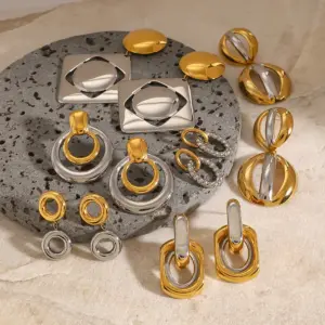 Double Hoop Stainless Steel Earrings Caitlyn 12 Se321310f1157445dbfdadfdcda2695d1B