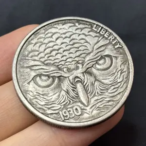 1930 Owl Vintage Copper Collector Coin 5 Se34a5b22bcf84e81a6b5b842cc1e96d4Z