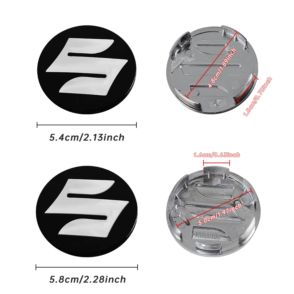 Suzuki Wheel Center Caps Set 54-60mm 3 Suzuki Wheel Center Caps Set 54-60mm - Image 3