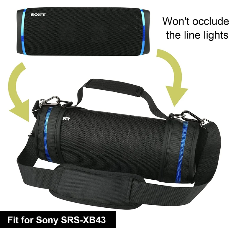 Black Carrying Case for Sony SRS-XB43 4 Black Carrying Case for Sony SRS-XB43 - Image 4