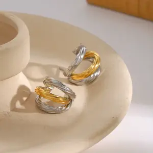 Stainless Steel Gold Hoop Earrings for Women 9 Se3c0a1511d2e452c8e325ce990449d93M