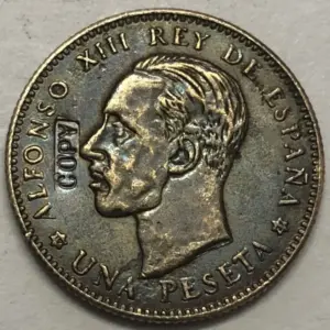 1927 Spain Alfonso XIII 1 Pesetas Replica Coin 5 Se3c88b2e040445c6b868cce8d5c01b44d