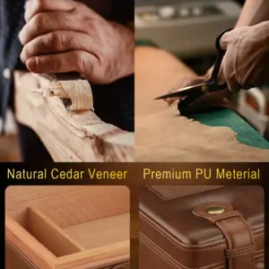 Stylish Travel Cigar Humidor with Glass Top 11 Se3d05550791e4817a142a4766b9dc7e6f