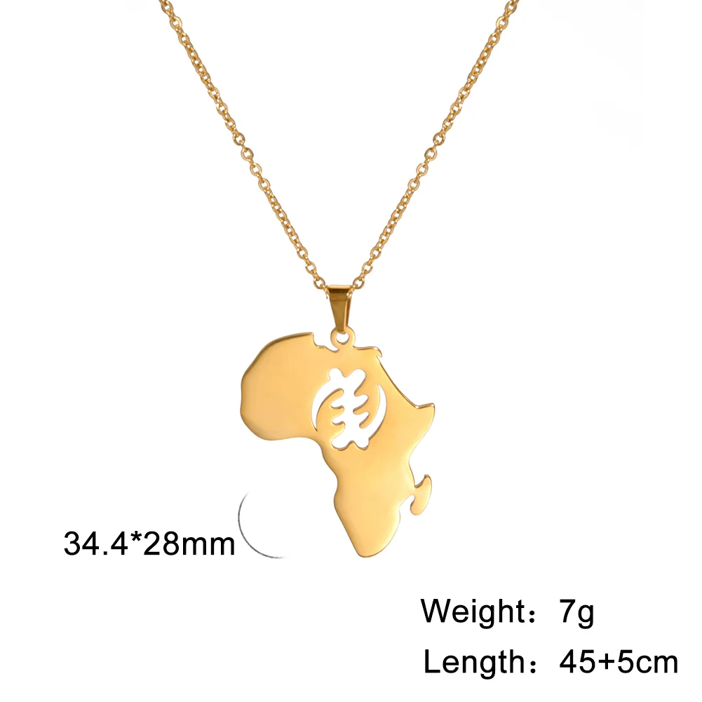 African Map Necklace for Women 9 African Map Necklace for Women - Image 9