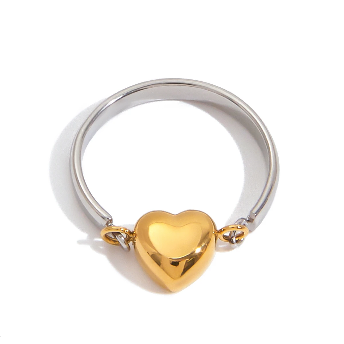 Reversible Stainless Steel Heart Ring for Women 1 Reversible Stainless Steel Heart Ring for Women
