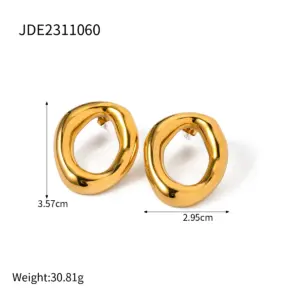 Stainless Steel Oval Hollow Earrings 11 Se42570086321482c8ac7752ca6d53d27k