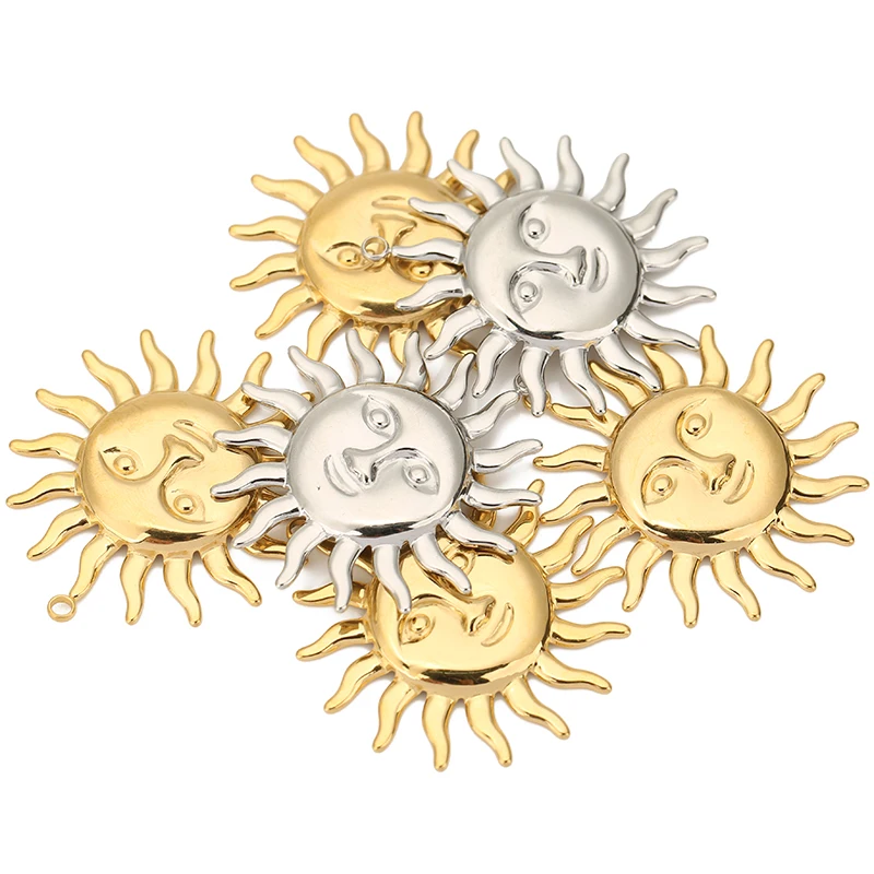 Stainless Steel Sun Pendant 38mm Brightening Jewelry 5 Stainless Steel Sun Pendant 38mm Brightening Jewelry - Image 5
