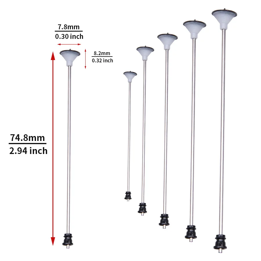 HO Scale Miniature Street Lamps Set of 2 3 HO Scale Miniature Street Lamps Set of 2 - Image 3