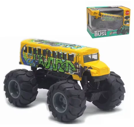 Bright Yellow 1:43 Diecast School Bus Model 3 Bright Yellow 1:43 Diecast School Bus Model - Image 3