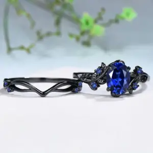 Blue Floral Zircon Women's Ring 6 Se47afb214ab14884ae4e7d4fb26408398