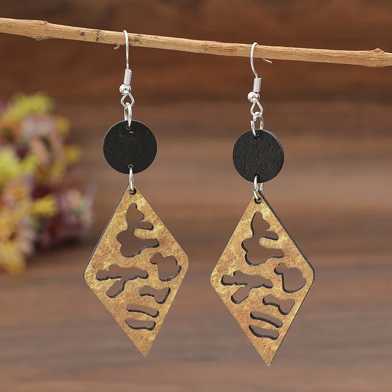 Vintage Geometric Drop Earrings for Women 2 Vintage Geometric Drop Earrings for Women - Image 2