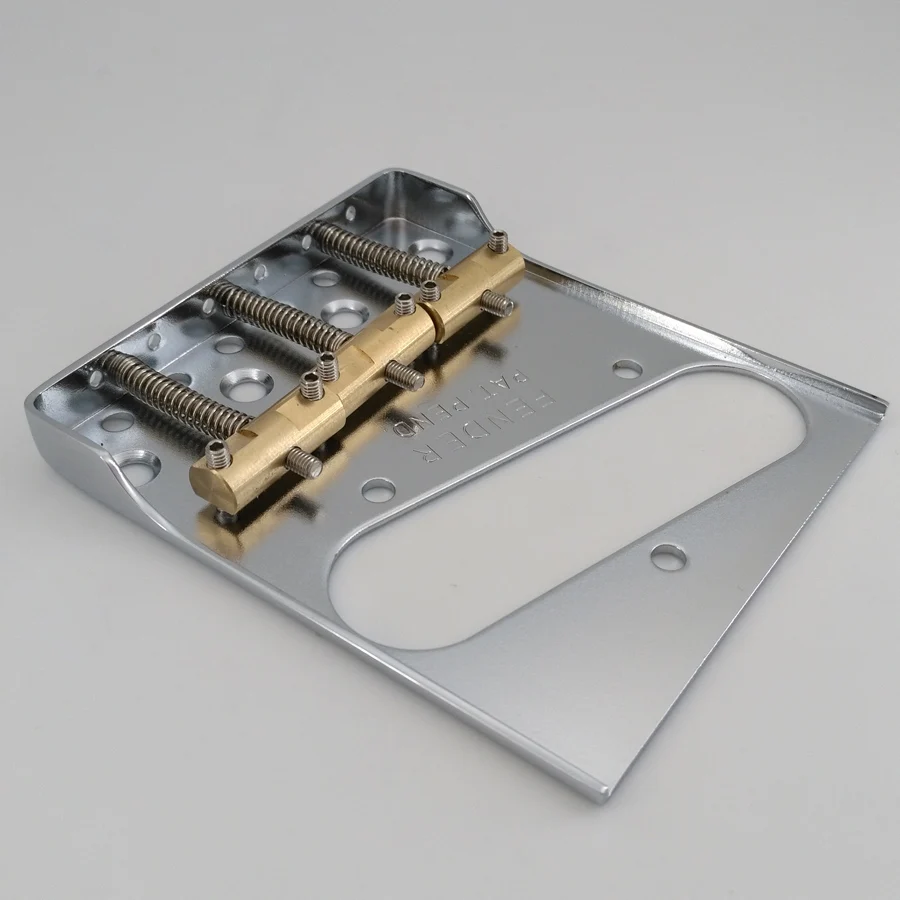 Vintage Tele Style Guitar Bridge with Brass Saddle 6 Vintage Tele Style Guitar Bridge with Brass Saddle - Image 6