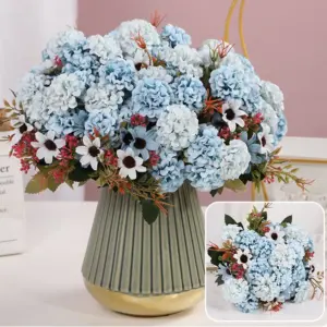 Artificial Hydrangea Bouquet for Indoor Decor 12 Se4eb3ca9f01f44f2997fa6aa4fbc85ee9