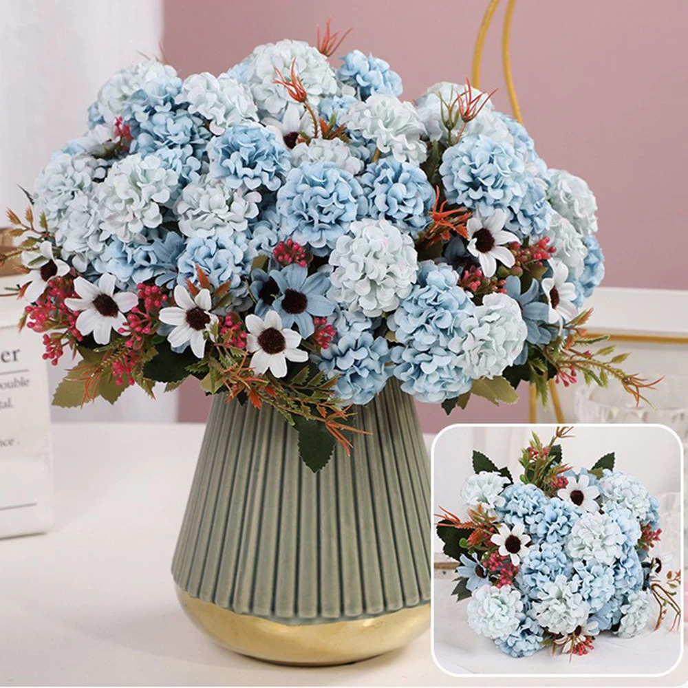 Artificial Hydrangea Bouquet for Indoor Decor 3 Artificial Hydrangea Bouquet for Indoor Decor - Image 3