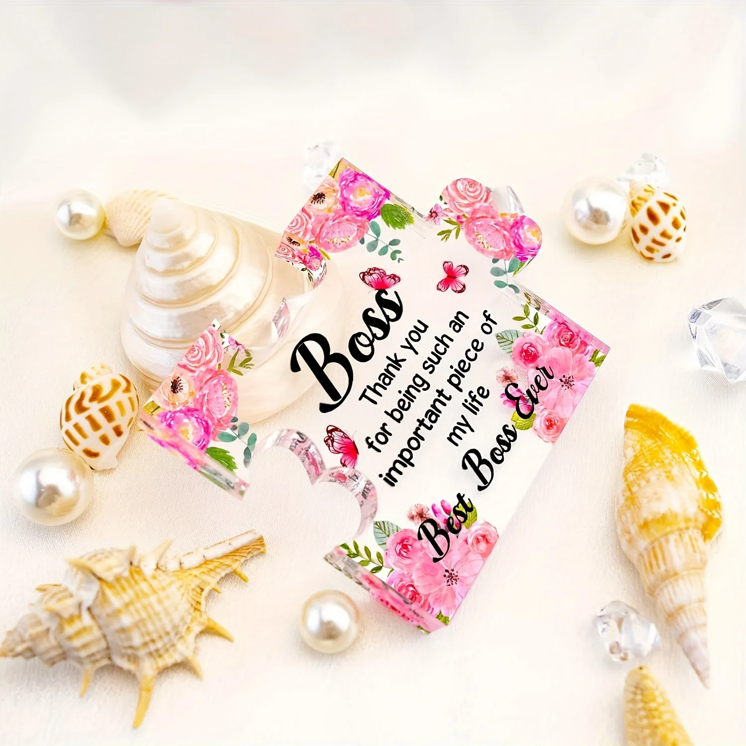 Elegant Floral Boss Lady Acrylic Gift 3 Elegant Floral Boss Lady Acrylic Gift - Image 3