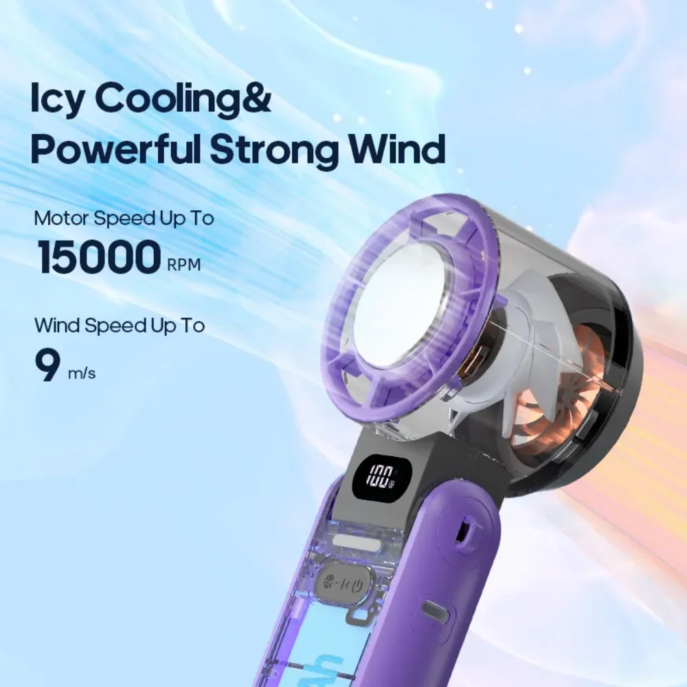 Portable Handheld Cooling Fan with 3600mAh Battery 3 Portable Handheld Cooling Fan with 3600mAh Battery - Image 3