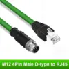 Rugged Waterproof M12 to RJ45 Connector 1-5m