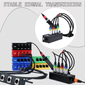 4-Channel Ethernet Audio Signal Extender for XLR/DMX 14 Se5420b277eff4e30a37da6bc57c8046dE