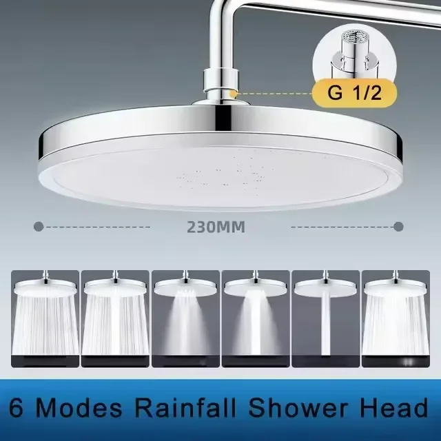 High-Pressure Rain Shower Head with Six Modes 7 High-Pressure Rain Shower Head with Six Modes - Image 7