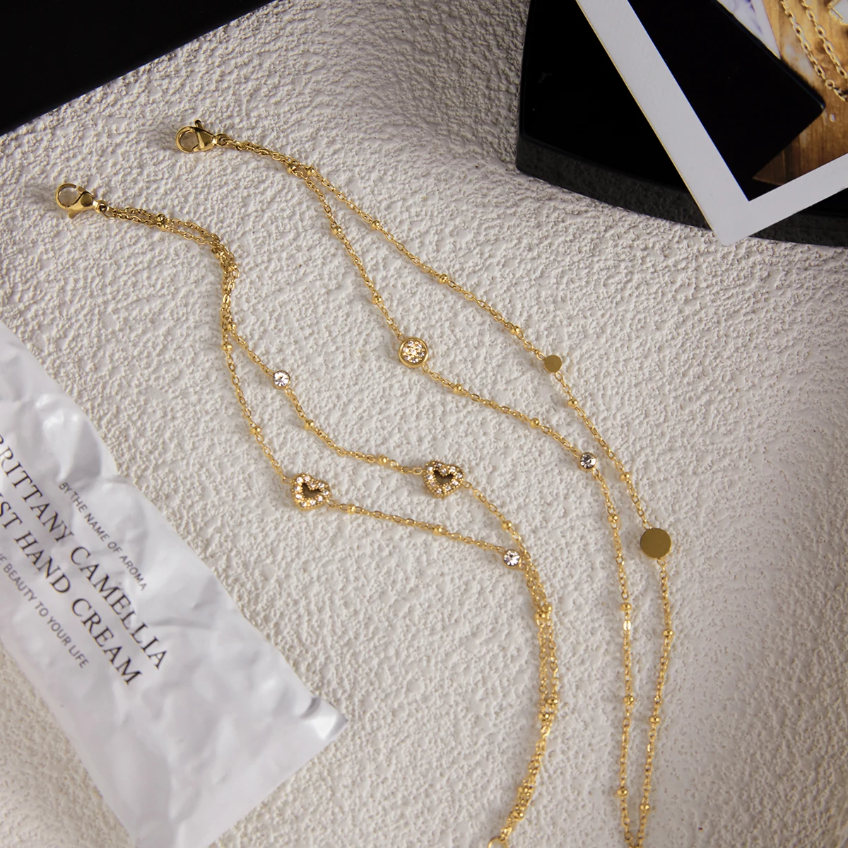 Stainless Steel Double Layer Bracelet JDB0307008 6 Stainless Steel Double Layer Bracelet JDB0307008 - Image 6