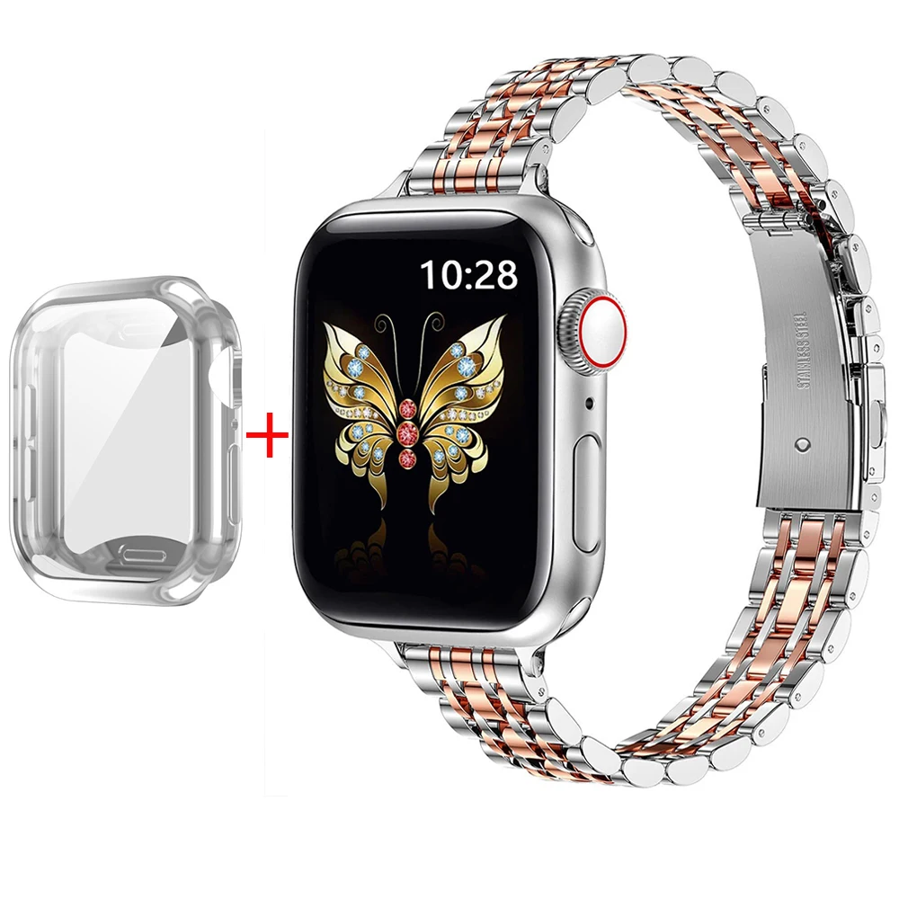 Stainless Steel Compatible with Apple Watch Series 6-10 8 Stainless Steel Compatible with Apple Watch Series 6-10 - Image 8