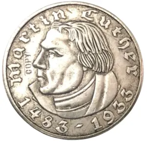 Antique Replica Coin with Historical Inscription