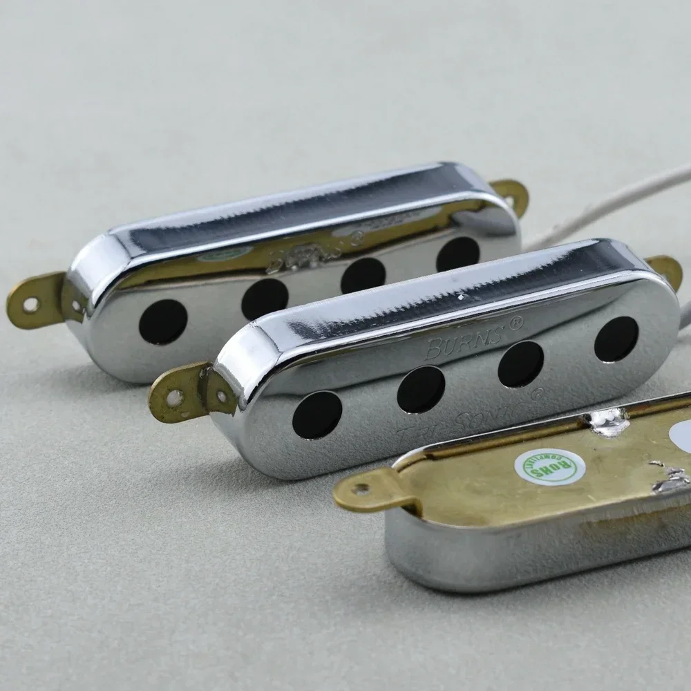 Chrome Tri-Sonic Bass Pickups Set for Electric Bass 3 Chrome Tri-Sonic Bass Pickups Set for Electric Bass - Image 3