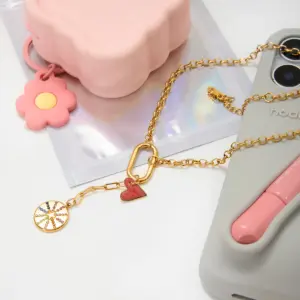 Vibrant Gold Stainless Steel Rainbow Necklace 15 Se5d26679b3f0476cac849d69bcd3f4d1a