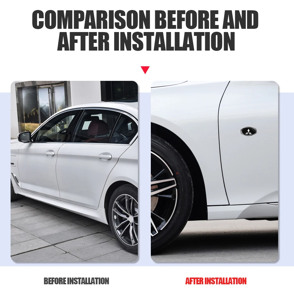 Mitsubishi Trunk Decor Stickers Set (4 pcs) 6 Mitsubishi Trunk Decor Stickers Set (4 pcs) - Image 6