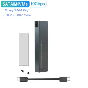 Sleek M.2 NVMe SATA SSD Enclosure 17 Se5f82261fe29494ea03a41b19a77e76bV