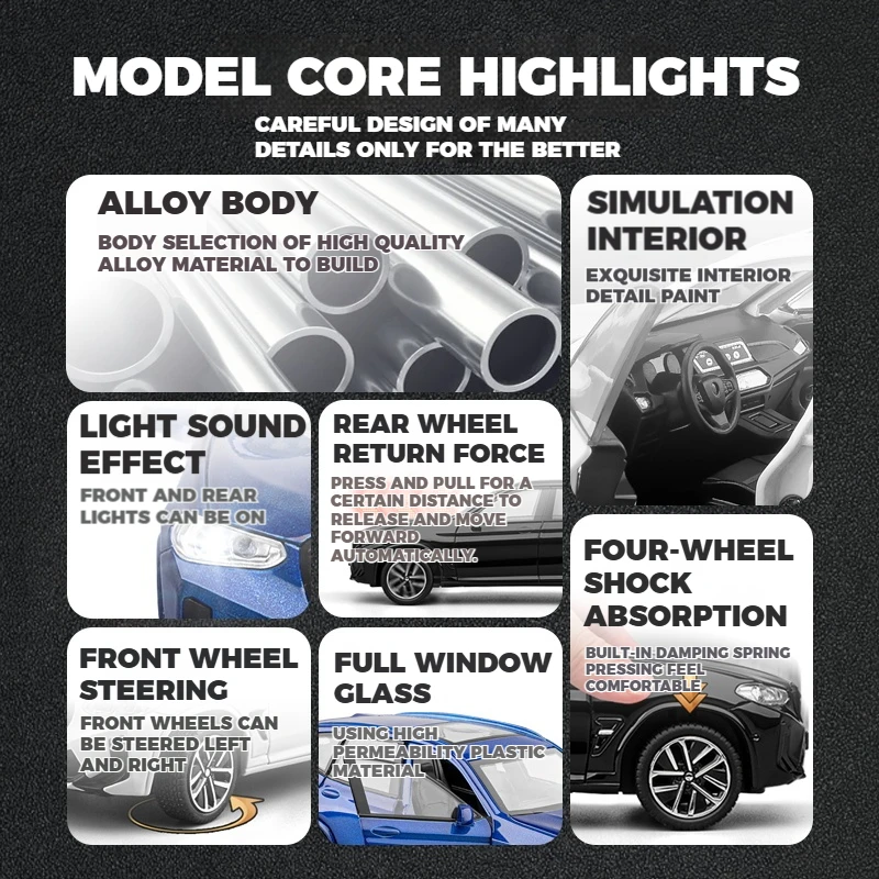 Black BMW X3 M Collector Model 1:32 Scale 4 Black BMW X3 M Collector Model 1:32 Scale - Image 4