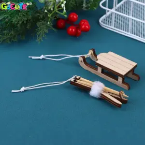 Miniature Wooden Dollhouse Sleigh in Multiple Colors 13 Se688dc71b0834e6fb73353366514c4e6k
