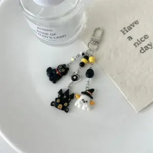 Halloween Ghost Keychain with Beads 16 Se69be237662c4ab5bafad17a7161f8eeV