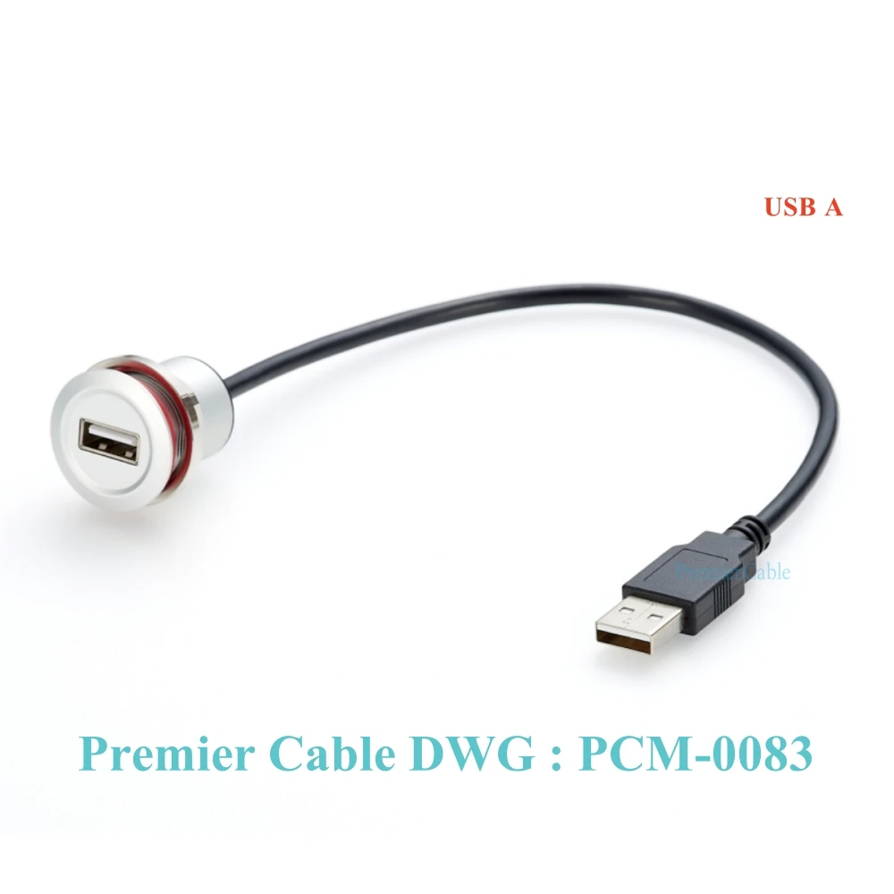 USB 2.0 Round Panel Mount Extension Cable 10 USB 2.0 Round Panel Mount Extension Cable - Image 10