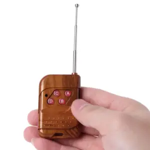 Vintage Walnut and Metal Remote Control