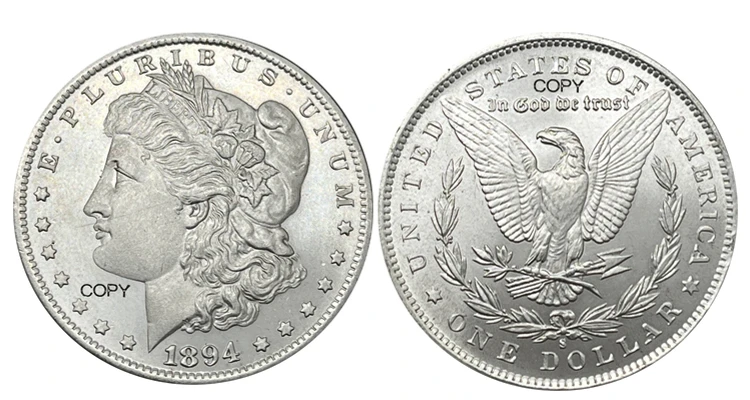 Replica US 1894 S Morgan Silver Coin 9 Replica US 1894 S Morgan Silver Coin - Image 9