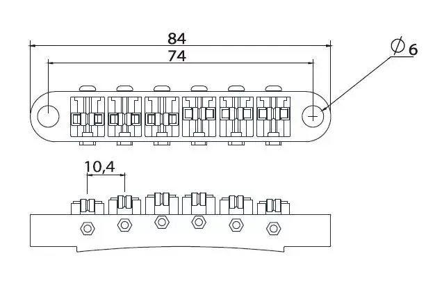 Premium Guitars Tune-O-Matic Bridge for SG 3 Premium Guitars Tune-O-Matic Bridge for SG - Image 3