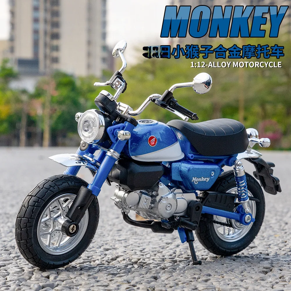 Vibrant Blue 1:12 Honda Monkey Diecast Model 2 Vibrant Blue 1:12 Honda Monkey Diecast Model - Image 2