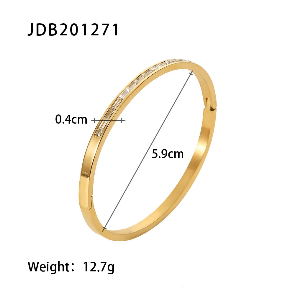 Modern Gold Stainless Steel Cuff Bracelet JDB201269 10 Modern Gold Stainless Steel Cuff Bracelet JDB201269 - Image 10