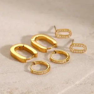 Stainless Steel Geometric U-shaped Earrings 10 Se73a3de185994ef6a57d6aed0221f791n