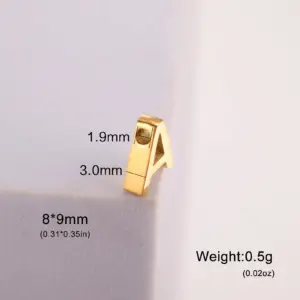 Stainless Steel Letter Pendant 8x9mm 11 Se76bc798d583468b9fdc56112ed54265j