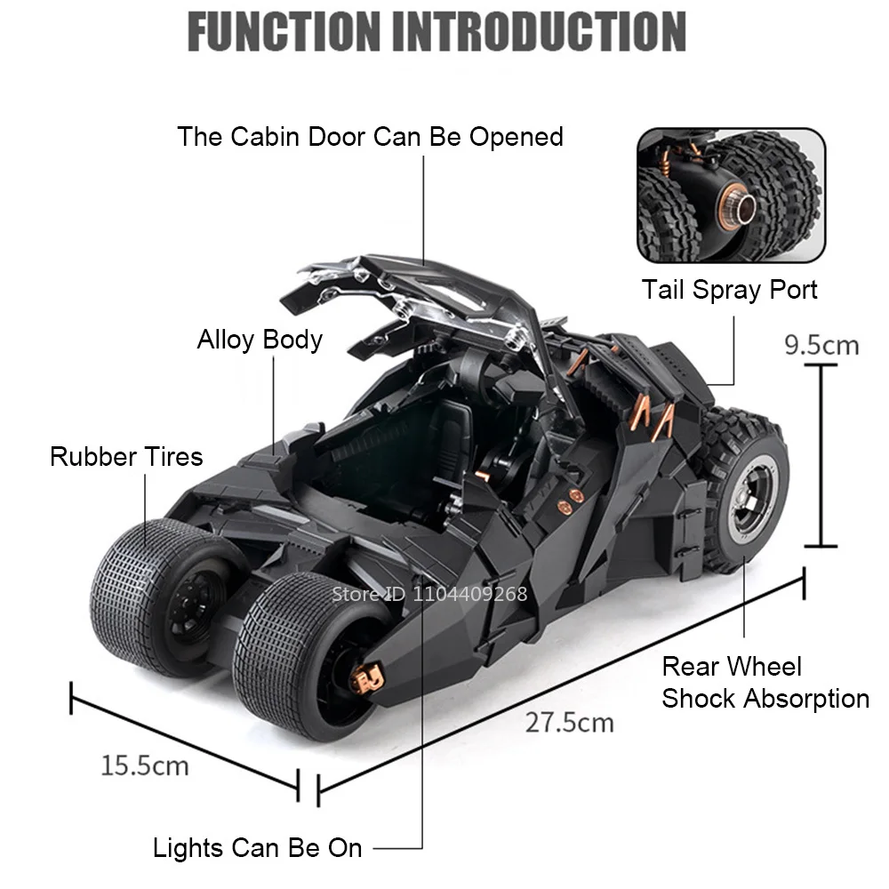 1:18 Scale Batmobile Model for Collectors 2 1:18 Scale Batmobile Model for Collectors - Image 2